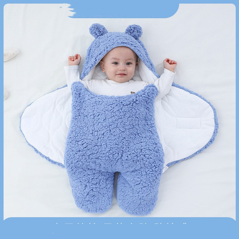 Baby Sleeping Bag with Hood - Soft Velvet Swaddle for Newborn Comfort - MAMTASTIC