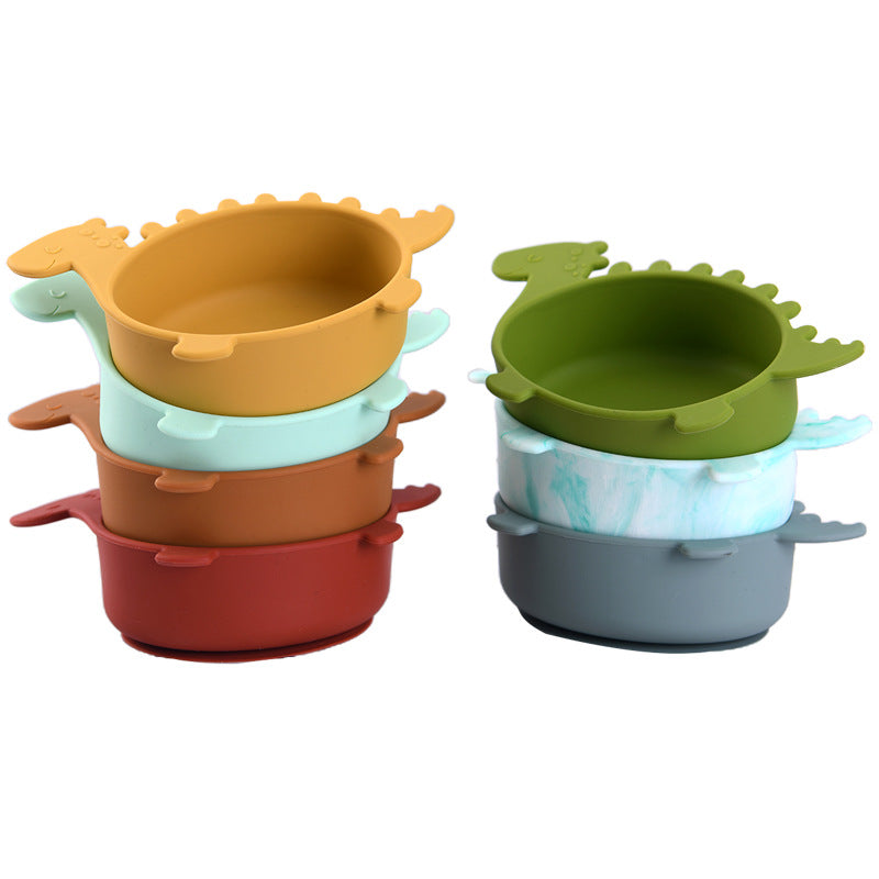 Silicone Suction Bowl for Babies - Non-Slip, Easy Clean, Dinosaur Design - MAMTASTIC