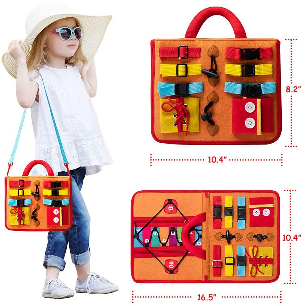 12-in-1 Toddler Busy Board: Fine Motor Skills & Sensory Play - MAMTASTIC