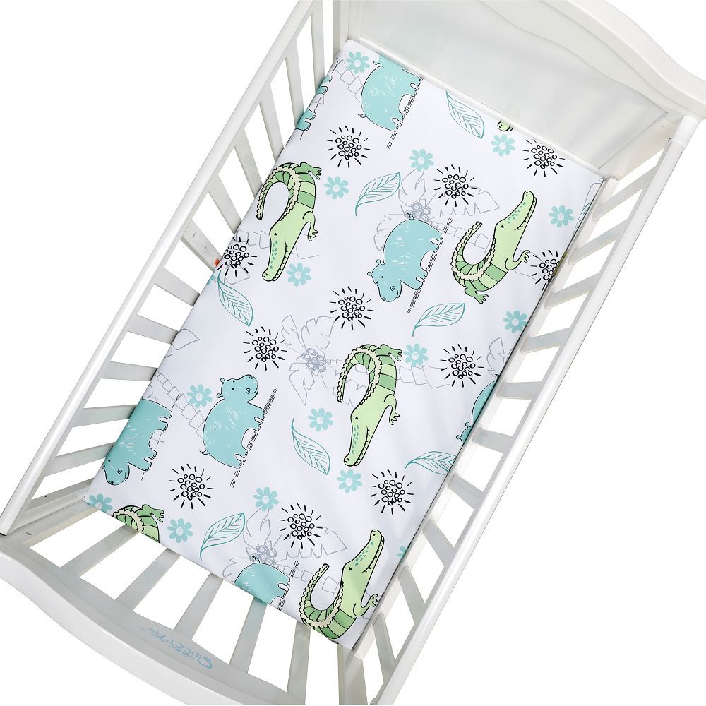 Soft and Breathable Baby Bed Sheet with Cute Animal Prints - Fitted Crib Sheet for Changing Pad - MAMTASTIC