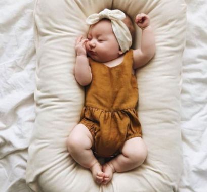 Portable Baby Nest for Travel - Soft and Breathable Cotton, Comfortable for Baby - MAMTASTIC