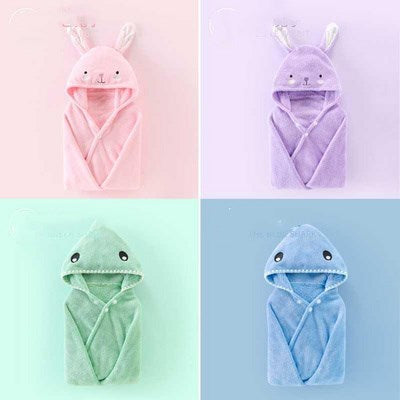 Baby Bathrobe with Animal Hood - Super Soft and Absorbent Towel - MAMTASTIC