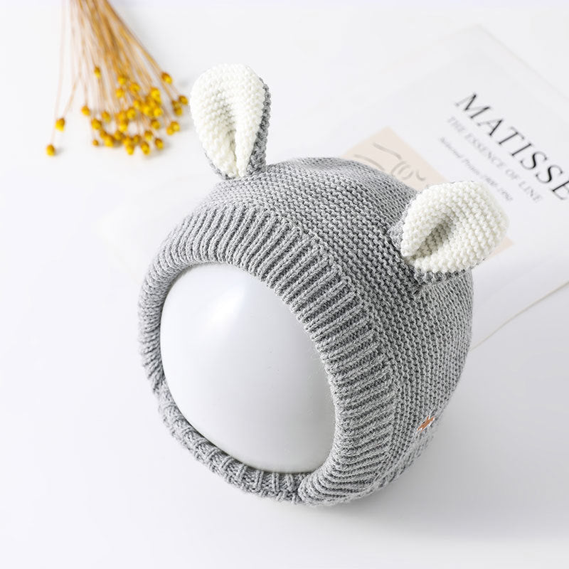 Warm Knitted Baby Hat with Earflaps - Cute Animal Ears for Winter - MAMTASTIC