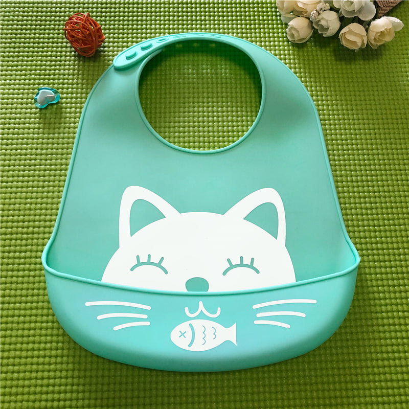 Waterproof Silicone Baby Bib with Food Catcher - MAMTASTIC