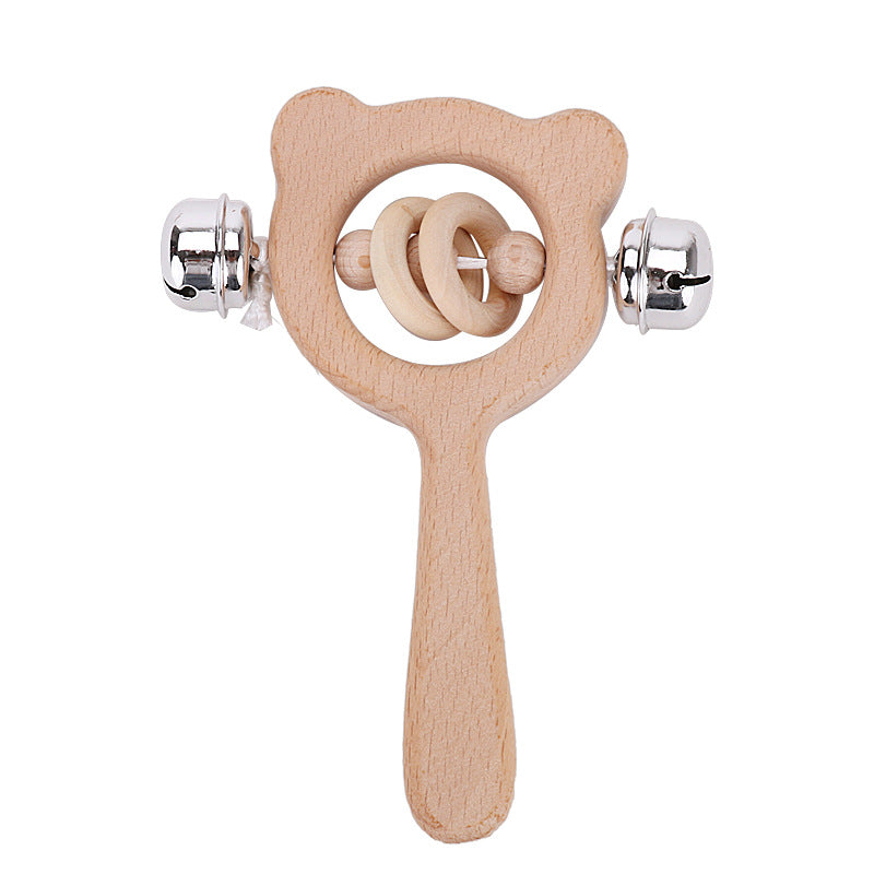 Natural Wooden Baby Rattle For Teething - 1style - CJJJJTJT55638-1style