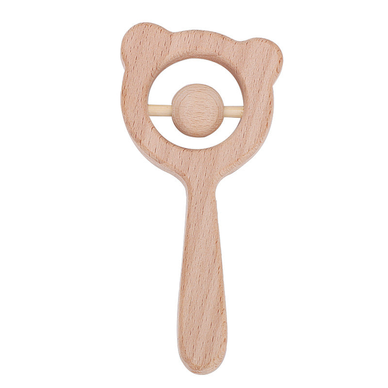 Wooden Baby Rattle for Teething - Safe and Durable Sensory Toy for Toddlers - MAMTASTIC
