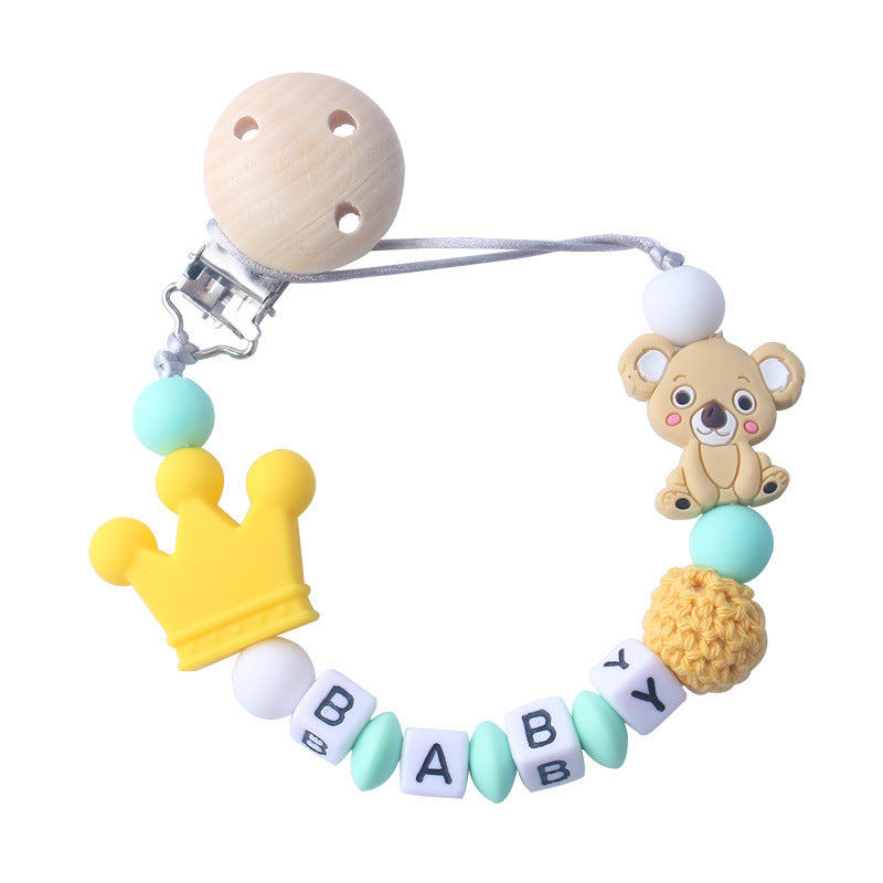 Cute Silicone Pacifier Chain with Beads - Safe and Durable Baby Teether - MAMTASTIC