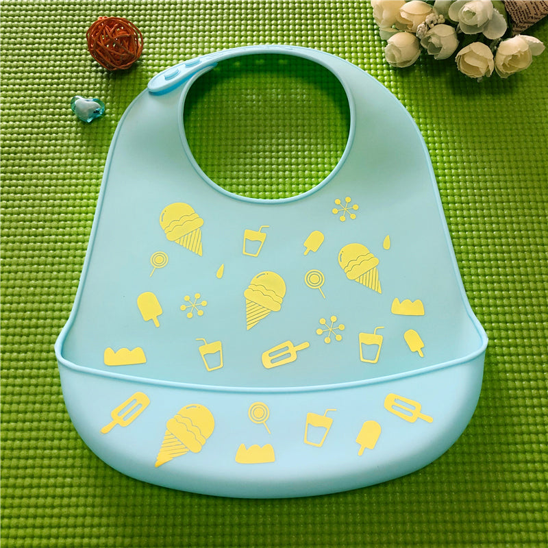 Waterproof Silicone Baby Bib with Food Catcher - MAMTASTIC