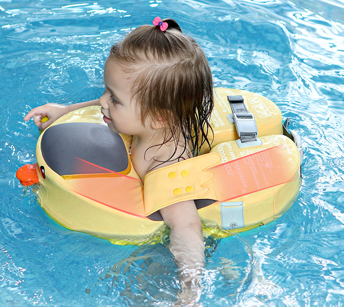 Cute Duckling Baby Swimming Ring with Underarm Support - MAMTASTIC