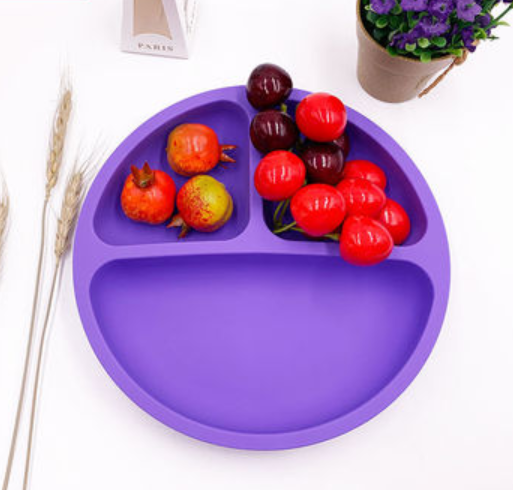 Silicone Baby Plate with Suction - Divided Plate for Toddlers - MAMTASTIC