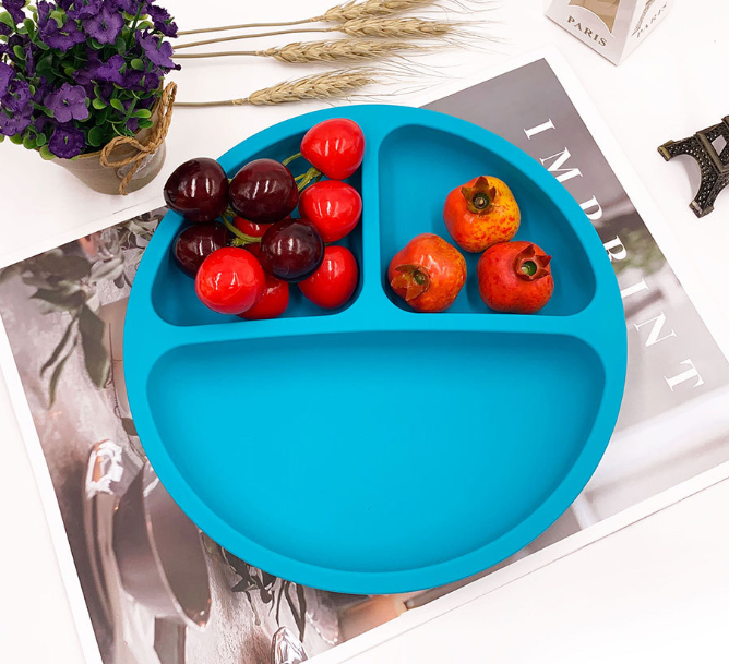 Silicone Baby Plate with Suction - Divided Plate for Toddlers - MAMTASTIC