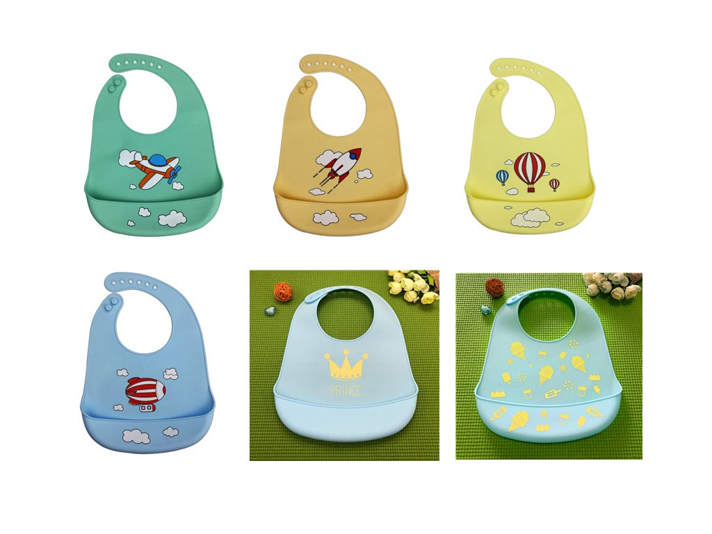 Waterproof Silicone Baby Bib with Food Catcher - MAMTASTIC