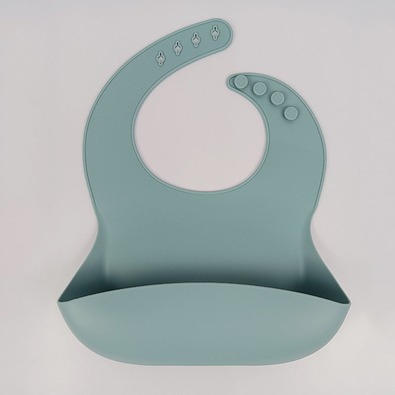 Silicone Baby Bib with Food Catcher - Waterproof, Easy Clean, Adjustable - MAMTASTIC