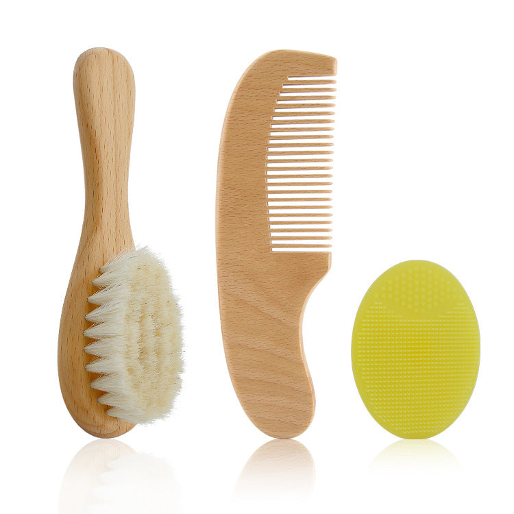 Soft Baby Hair Brush and Comb Set for Newborns - MAMTASTIC