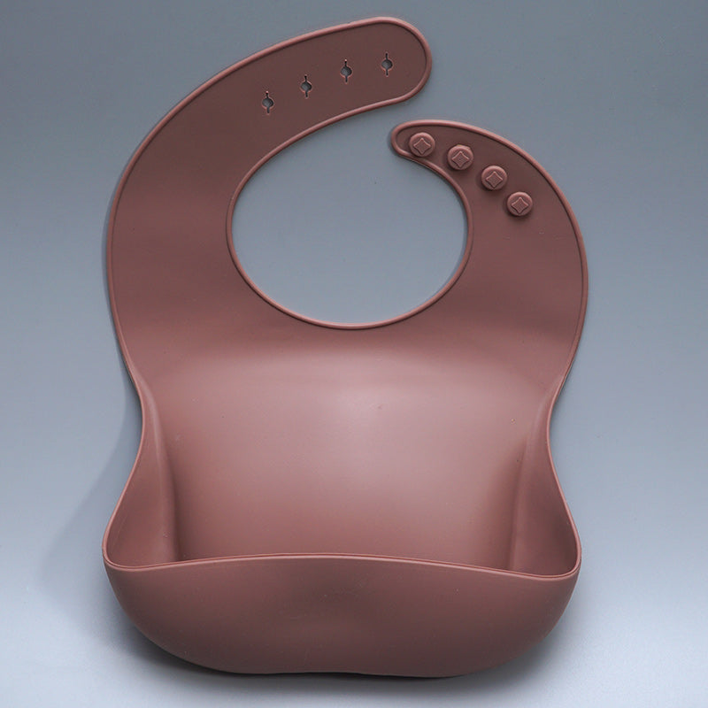 Waterproof Silicone Bib with Food Catcher for Babies - MAMTASTIC