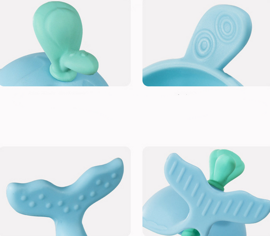Silicone Whale Teether for Baby's Sore Gums - MAMTASTIC