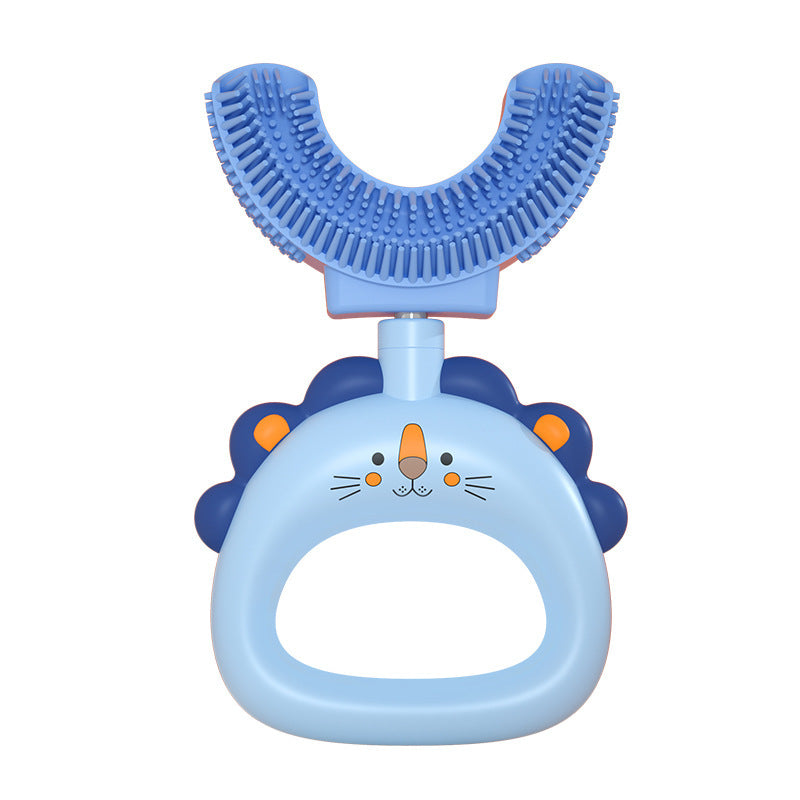 Fun and Colorful U-Shaped Silicone Toothbrush for Kids - MAMTASTIC