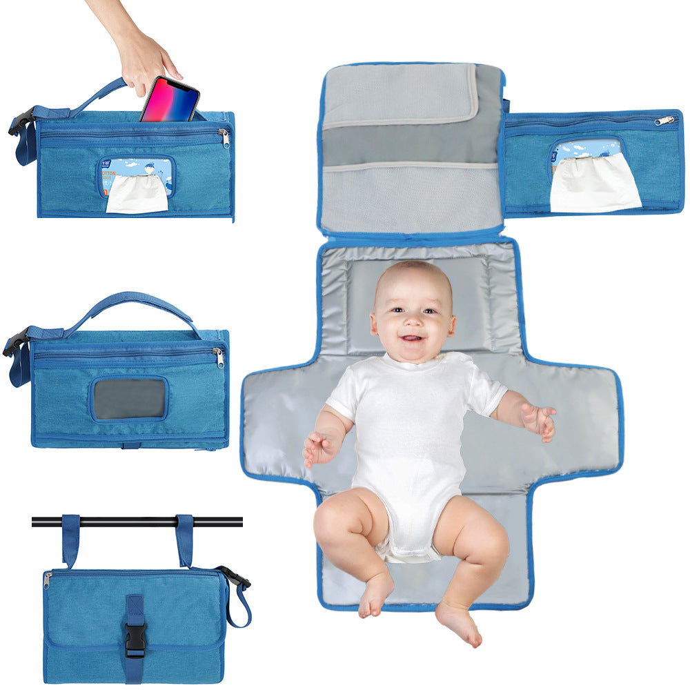 Waterproof Portable Baby Changing Mat with Storage Pocket - MAMTASTIC