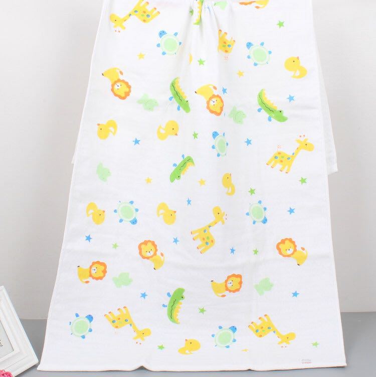 Hooded Baby Bath Towel with Cute Cartoon Print - MAMTASTIC