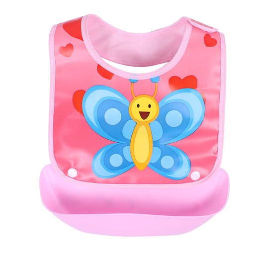 Waterproof Silicone Bib with Food Catcher for Babies and Toddlers - MAMTASTIC
