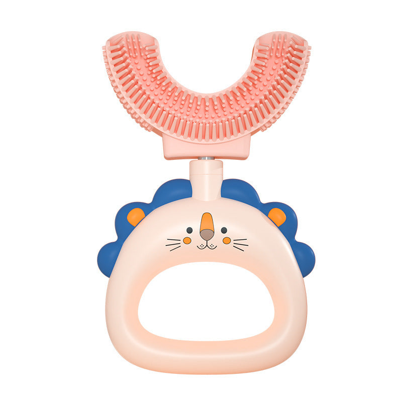 Fun and Colorful U-Shaped Silicone Toothbrush for Kids - MAMTASTIC