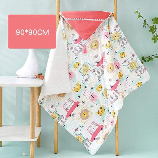 Soft Cotton Gauze Baby Blanket - Cute Cartoon Designs for Newborns - MAMTASTIC