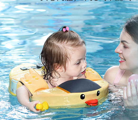 Cute Duckling Baby Swimming Ring with Underarm Support - MAMTASTIC