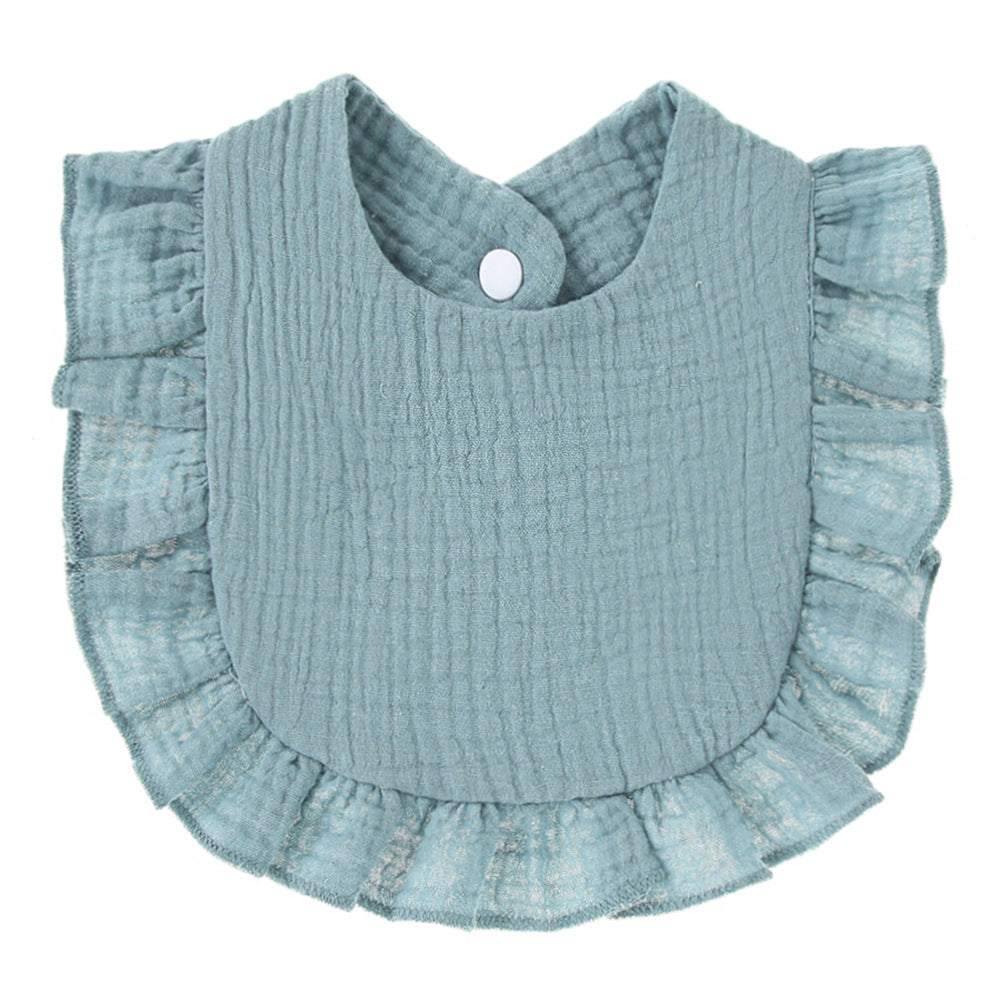 Ruffled Cotton Gauze Bib for Babies - Soft, Absorbent, and Stylish - MAMTASTIC