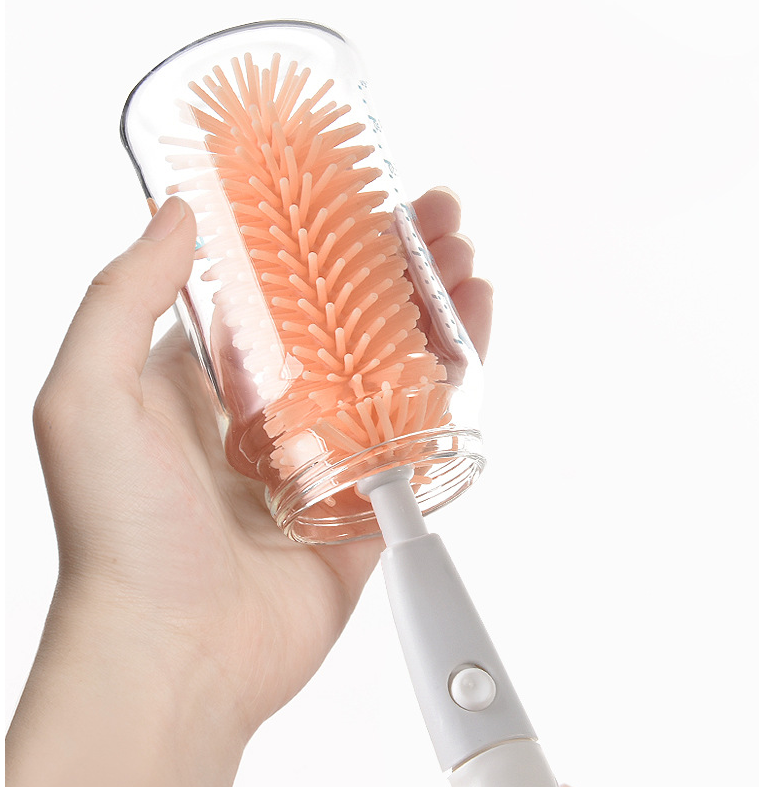 360 Degree Rotating Baby Nipple Brush for Cleaning - Safe and Effective - MAMTASTIC
