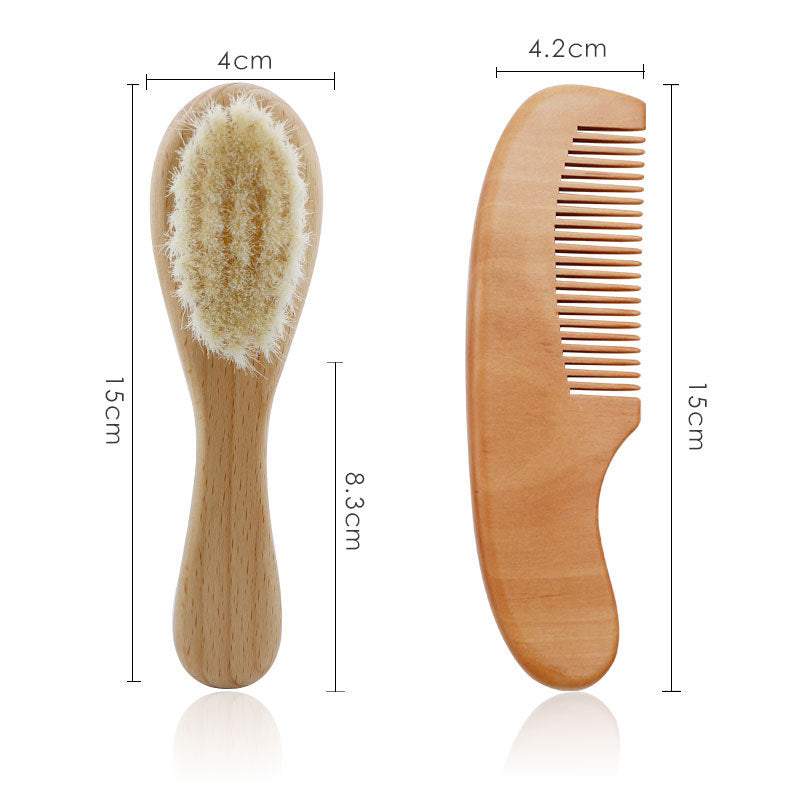 Soft Baby Hair Brush and Comb Set for Newborns - MAMTASTIC