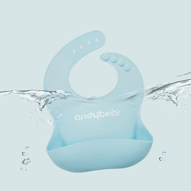 Silicone Waterproof Baby Bib with Pocket - Soft and Washable for Toddlers - MAMTASTIC