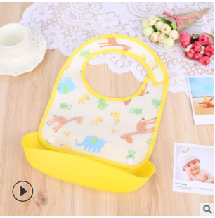 Waterproof Silicone Baby Bib with Food Catcher - MAMTASTIC