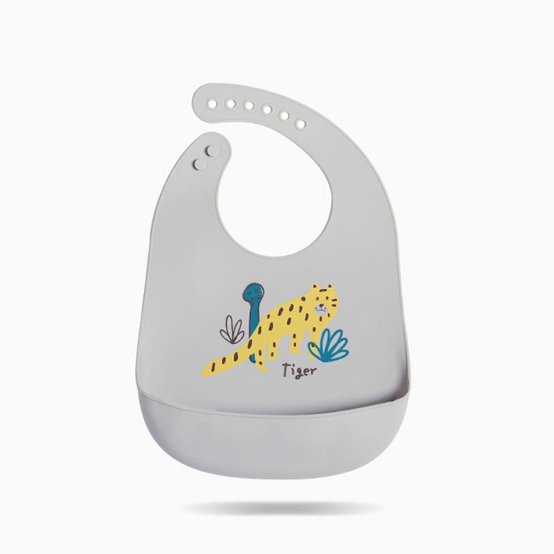 Silicone Waterproof Baby Bib with Pocket - Soft and Washable for Toddlers - MAMTASTIC