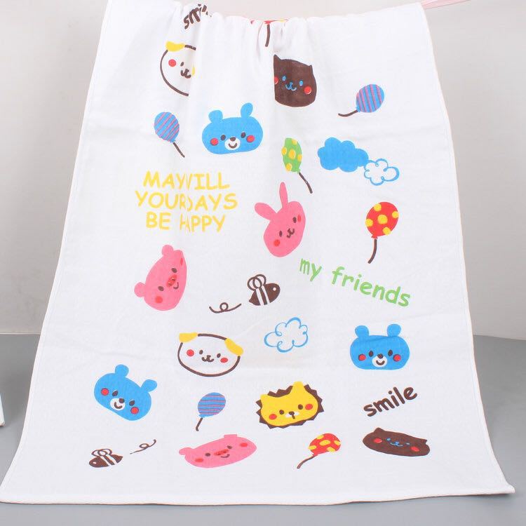 Hooded Baby Bath Towel with Cute Cartoon Print - MAMTASTIC