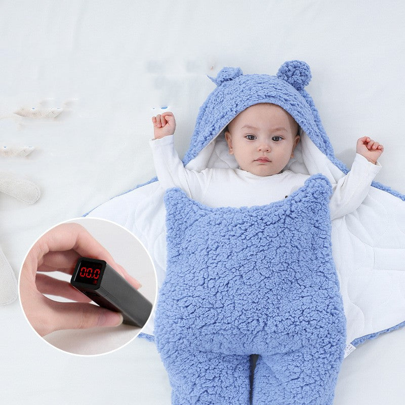 Baby Sleeping Bag with Hood - Soft Velvet Swaddle for Newborn Comfort - MAMTASTIC