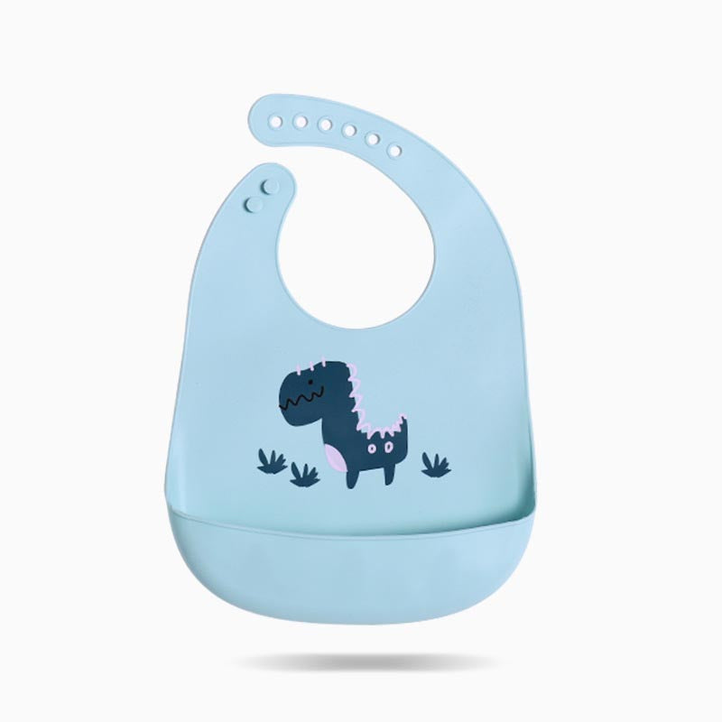 Silicone Waterproof Baby Bib with Pocket - Soft and Washable for Toddlers - MAMTASTIC