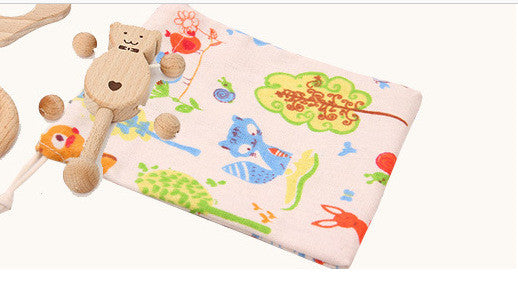 Wooden Baby Rattle with Beads: Sensory Stimulation & Fun - MAMTASTIC