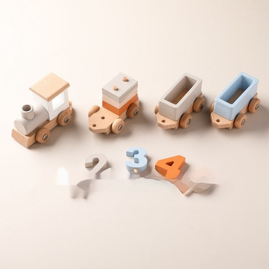 Charming Wooden Train Set for Preschoolers - Fun and Engaging Playtime