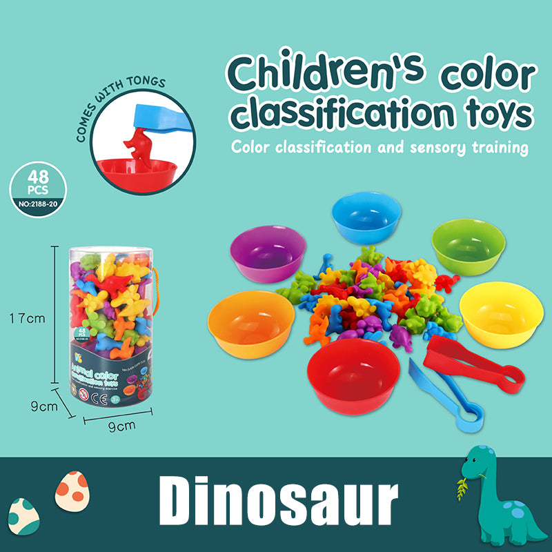 Color Sorting Toys for Toddlers: Animal Theme, Fine Motor Skills - MAMTASTIC