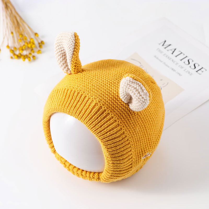 Warm Knitted Baby Hat with Earflaps - Cute Animal Ears for Winter - MAMTASTIC