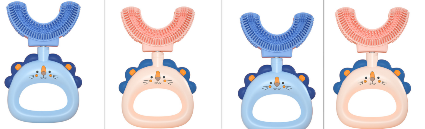 Fun and Colorful U-Shaped Silicone Toothbrush for Kids - MAMTASTIC