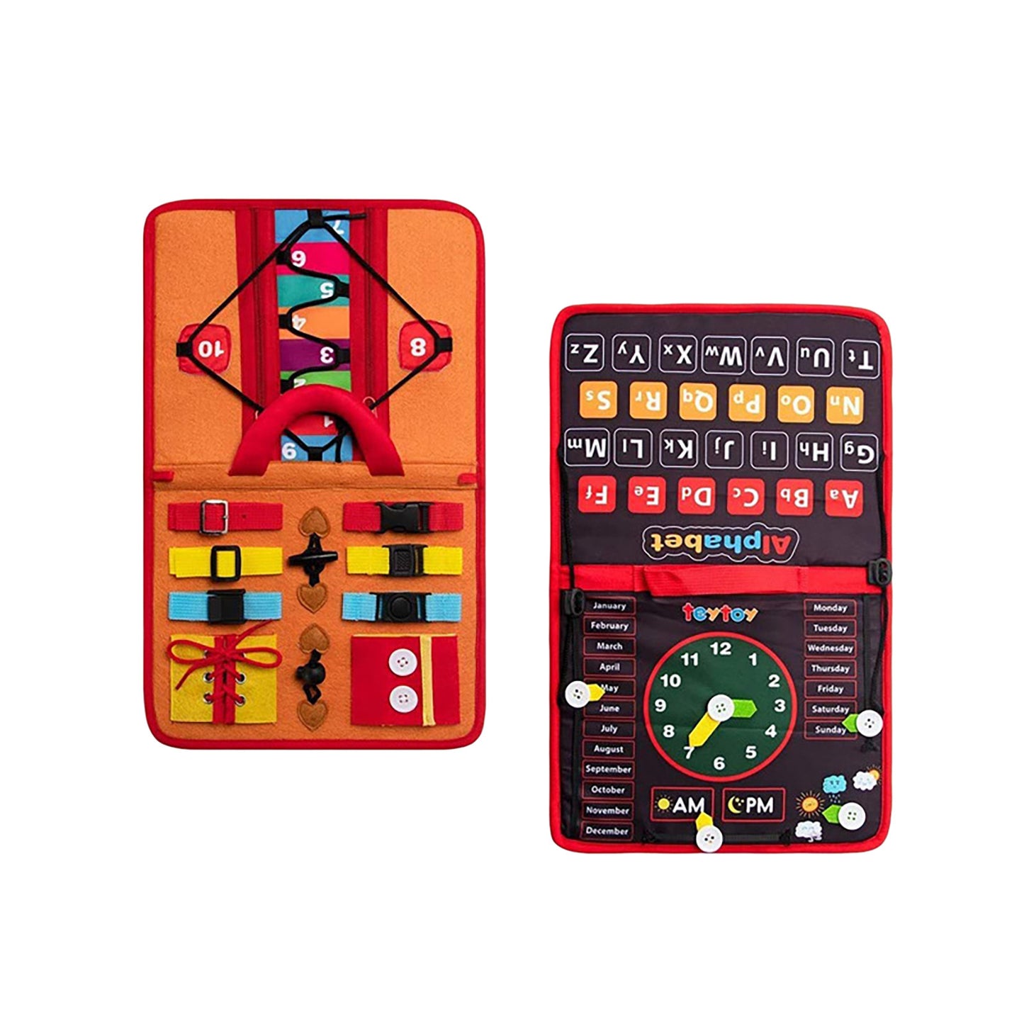 12-in-1 Toddler Busy Board: Fine Motor Skills & Sensory Play - MAMTASTIC
