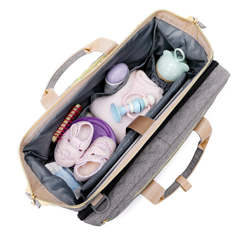 Portable Folding Crib and Diaper Bag Combo - Travel-Ready Baby Essentials - MAMTASTIC