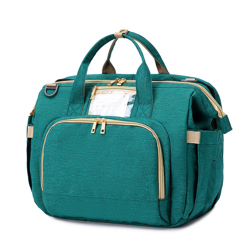 Portable Folding Crib and Diaper Bag Combo - Travel-Ready Baby Essentials - MAMTASTIC
