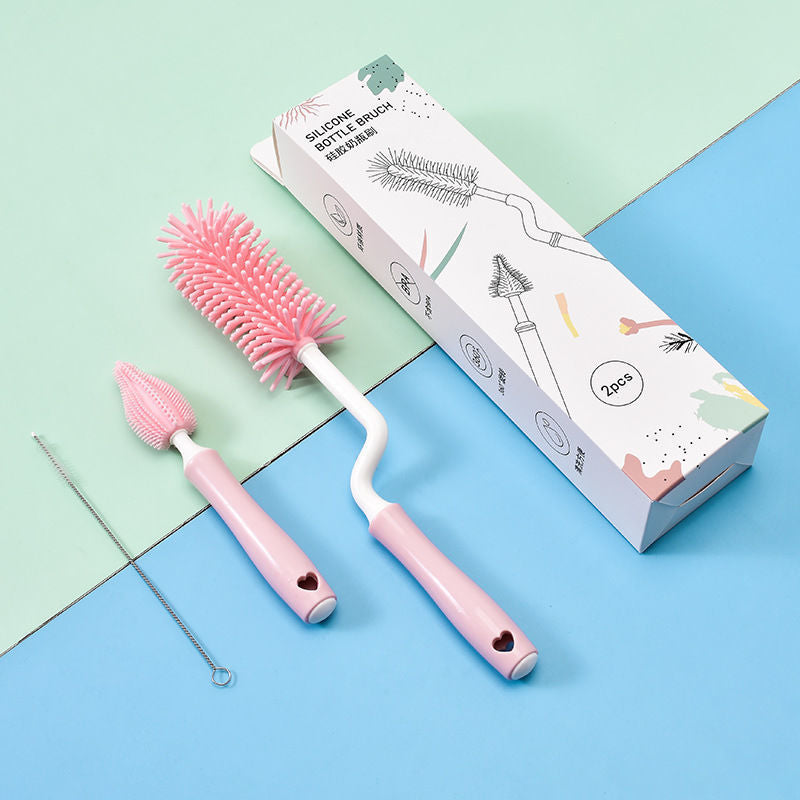 Silicone Baby Bottle Brush Set - Gentle and Effective Cleaning - MAMTASTIC