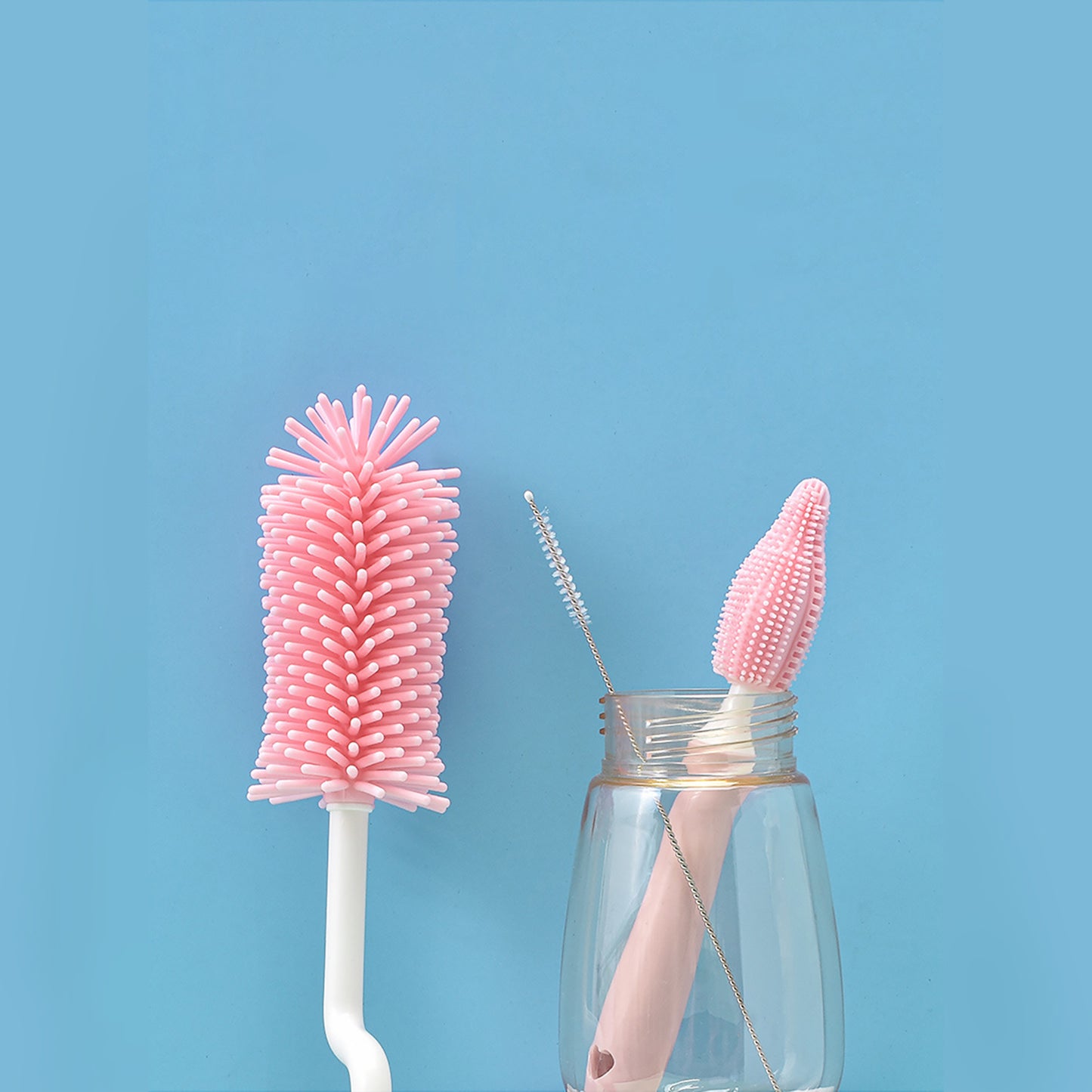 Silicone Baby Bottle Brush Set - Gentle and Effective Cleaning - MAMTASTIC