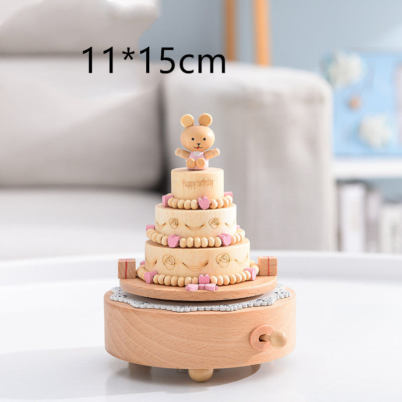 Rotating Wooden Music Box: Beautiful Design & Melodious Tune - MAMTASTIC