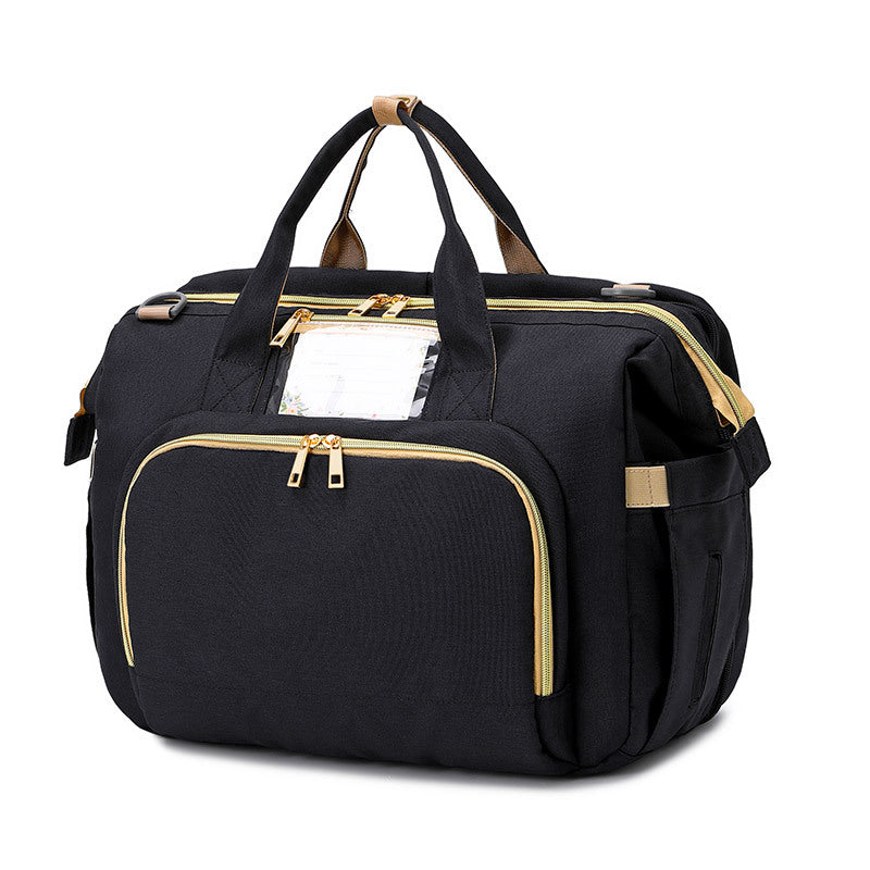 Portable Folding Crib and Diaper Bag Combo - Travel-Ready Baby Essentials - MAMTASTIC