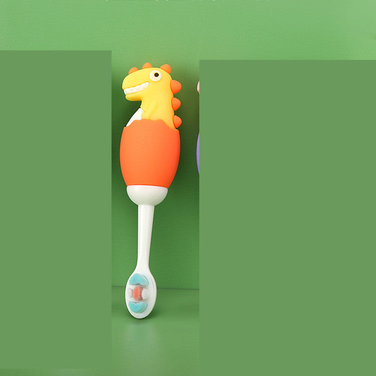 Soft Bristle Kids Toothbrush - Small Head, Antibacterial, Fun Dinosaur Design - MAMTASTIC