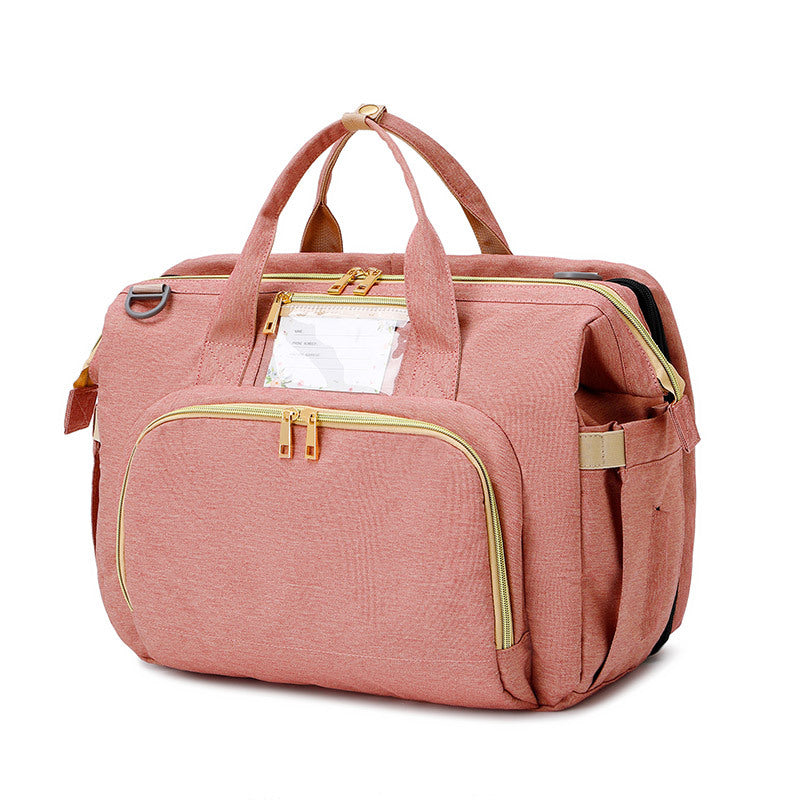 Portable Folding Crib and Diaper Bag Combo - Travel-Ready Baby Essentials - MAMTASTIC